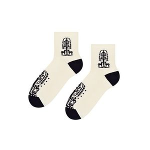 Čierno-biele vzorované ponožky 118 vyobraziť