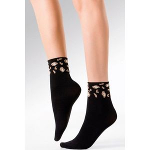 Hnedo-čierne silonkové ponožky Uma vyobraziť