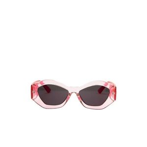 Jeepers Peepers Pink Chunky Cat Eye With Black Lenses Sunglasses - UNI vyobraziť