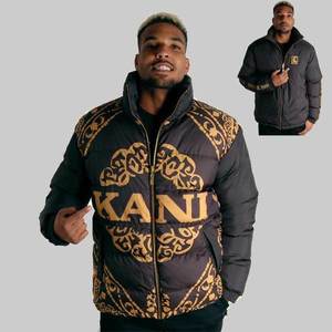 Obojstranná Zimná bunda Karl Kani Retro Reversible Puffer Jacket black/ gold - M vyobraziť