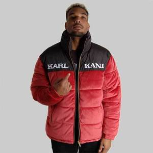 Zimná bunda Karl Kani Retro Velvet Block Puffer Jacket Dark Red - L vyobraziť
