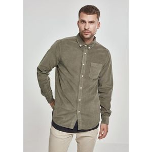 Urban Classics Corduroy Shirt olive - XL vyobraziť
