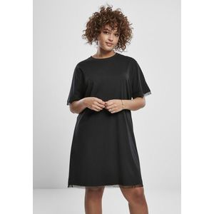 Urban Classics Ladies Boxy Lace Hem Tee Dress black - XL vyobraziť