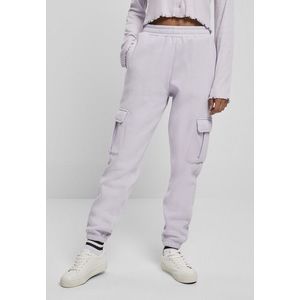 Urban Classics Ladies High Waits Cargo Sweat Pants softlilac - S vyobraziť