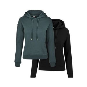 Urban Classics Ladies Hoody 2-Pack black+bottlegreen - XS vyobraziť