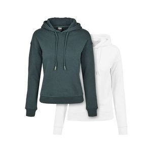 Urban Classics Ladies Hoody 2-Pack white+bottlegreen - XS vyobraziť