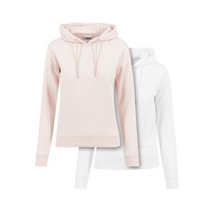 Urban Classics Ladies Hoody 2-Pack white+pink - XS vyobraziť