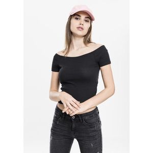 Urban Classics Ladies Off Shoulder Rib Tee black - XS vyobraziť