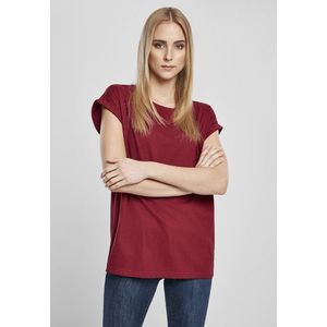 Urban Classics Ladies Organic Extended Shoulder Tee burgundy - L vyobraziť