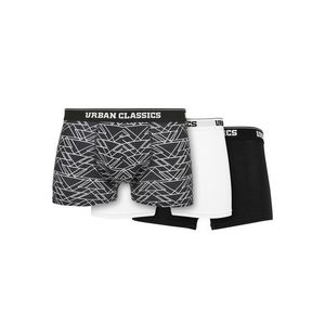 Urban Classics Organic Boxer Shorts 3-Pack tron aop+white+black - S vyobraziť