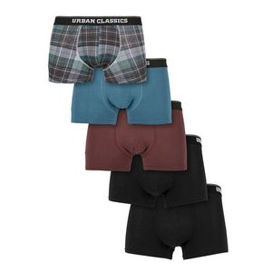 Urban Classics Organic Boxer Shorts 5-Pack plaidaop+jasper+cherry+blk+blk - S vyobraziť