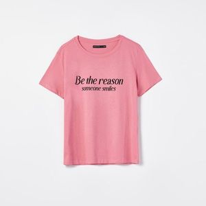 Mohito - Tričko s nápisom - Ružová vyobraziť
