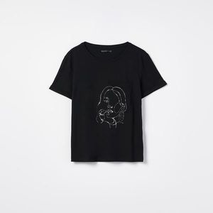 Mohito - Bavlnené tričko - Čierna vyobraziť