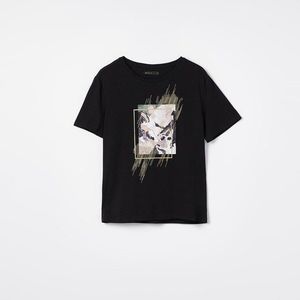 Mohito - Vzorované tričko s aplikáciou - Čierna vyobraziť