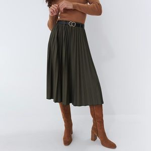 Mohito - Plisovaná sukňa - Khaki vyobraziť
