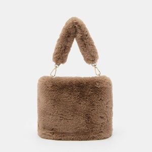 Mohito - Huňatá kabelka s dlhým remienkom - Hnědá vyobraziť
