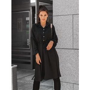 Neobyčajné dámske šaty v čiernej farbe DLR044 vyobraziť