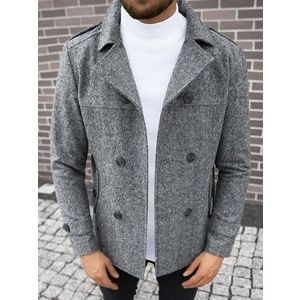 Originálny šedý kabát O/5627-2 vyobraziť
