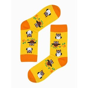 Veselé žlté ponožky Sovičky U184 vyobraziť