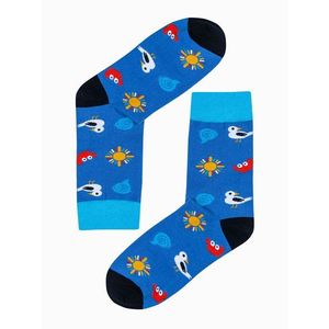 Veselé modré ponožky s morským motívom U196 vyobraziť
