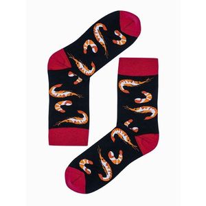 Ponožky v čiernej farbe s veselým motívom Krevetka U199 vyobraziť