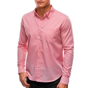 Moderná košeľa v svetlo ružovom prevedení K597 vyobraziť