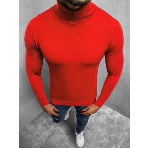 Nádherný rolákový sveter v červenej farbe TMK/YY02/5Z vyobraziť