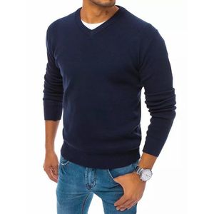 Elegantný granátový sveter s véčkovým výstrihom vyobraziť