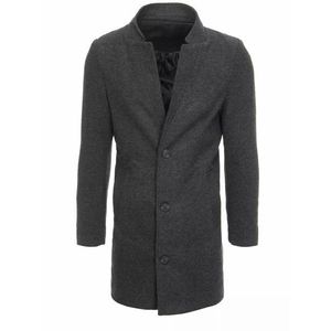 Tmavo-šedý jednoradový kabát vyobraziť