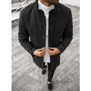 Moderný kabát v čiernej farbe JS/79M3132 vyobraziť