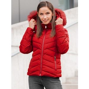 Jedinečná zimná dámska bunda v bordovej farbe O/DK024/4Z vyobraziť