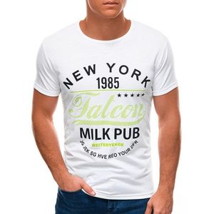 Atraktívne tričko v bielej farbe New York S1503 vyobraziť