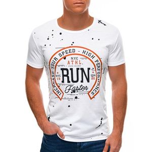 Biele tričko so štýlovou potlačou Run S1509 vyobraziť
