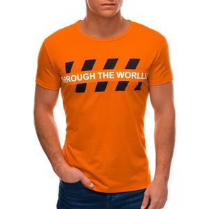 Originálne pomarančové tričko s krátkym rukávom S1510 vyobraziť