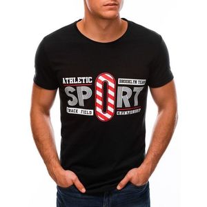Čierne tričko s potlačou Sport S1511 vyobraziť