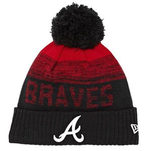 Pánska zimná čiapka New Era MLB Sport 2 Cuff Knit Atlanta Braves Black Red vyobraziť