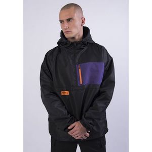 CAYLER SONS Pánska bunda CSBL RTN Box Half Zip Windbreaker Farba: black/purple, Veľkosť: S vyobraziť