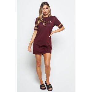 SIK SILK Dámske šaty SikSilk Mesh T-Shirt Dress burgundy Veľkosť: S vyobraziť