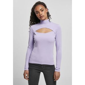 URBAN CLASSICS Dámske tričko s dlhým rukávom Cut-Out Turtleneck fialové Pohlavie: dámske, Velikost: XL vyobraziť