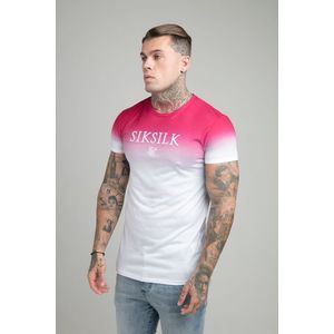 SIK SILK Pánske tričko SikSilk High Fade Gym ružová Veľkosť: L vyobraziť