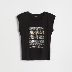 Reserved - Bavlnené tričko s potlačou - Čierna vyobraziť