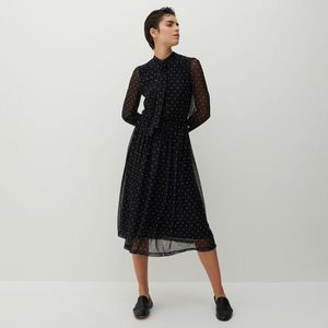 Reserved - Šaty s viazaním pri krku - Čierna vyobraziť