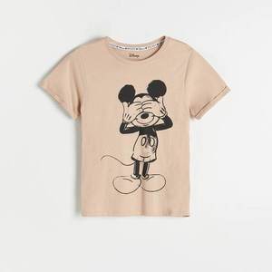 Reserved - Tričko Mickey Mouse - Krémová vyobraziť