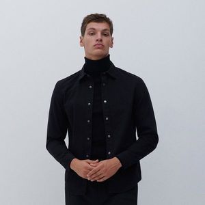 Reserved - Bavlnené tričko regular fit - Čierna vyobraziť