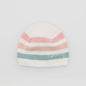Reserved - Bavlnená čiapka beanie s vyšitým detailom - Krémová vyobraziť