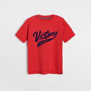 Reserved - Tričko so zamatovou potlačou - Červená vyobraziť