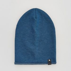 Reserved - Úpletová čiapka beanie - Modrá vyobraziť