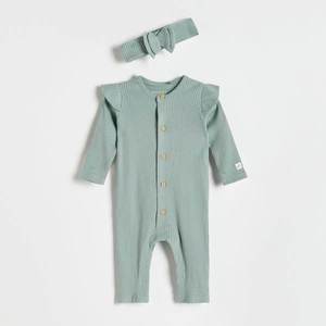 Reserved - Úpletové pyžamo z organickej bavlny - Tyrkysová vyobraziť