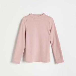Reserved - Tričko z prúžkovaného úpletu - Ružová vyobraziť