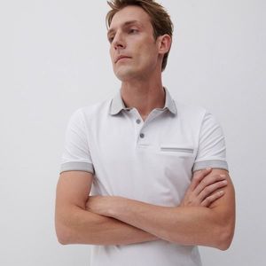 Reserved - Bavlnené tričko polo - Biela vyobraziť
